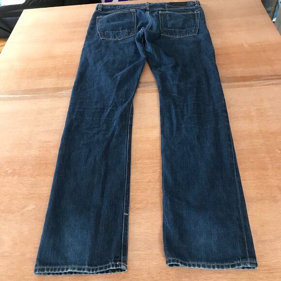VSTR Stranger Straight Selvedge Jeans Men size 32x34 Blue Mid Rise Button Fly - Picture 2 of 16